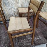 Lot 4 straw chairs by Pierre Gautier-Delaye, weekend model