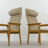 Pair of danish highback chairs by domus danica