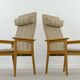 Pair of danish highback chairs by domus danica