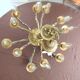 Antique chandelier in bronze and brass – 80 cm – multi-light – electricity