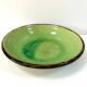 green glazed earthenware dish from the 1950s - Dieulefit