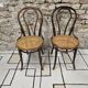 Pair of Thonet austria Nr 18 curved wood bistro chairs