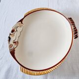 Impressive fish service 12 plates and 1 ceramic tray Author Quimper 1970s.