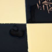 Table d'appoint en métal et céramique, années 50-60