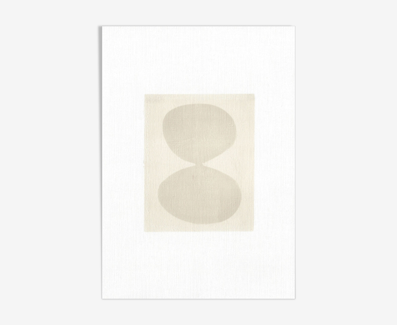 Peinture sur papier composition abstraite signée Eawy sans cadre M261