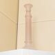 Murano pink Scavo glass candlestick - classic 1970s Italian candle holder, hand-made