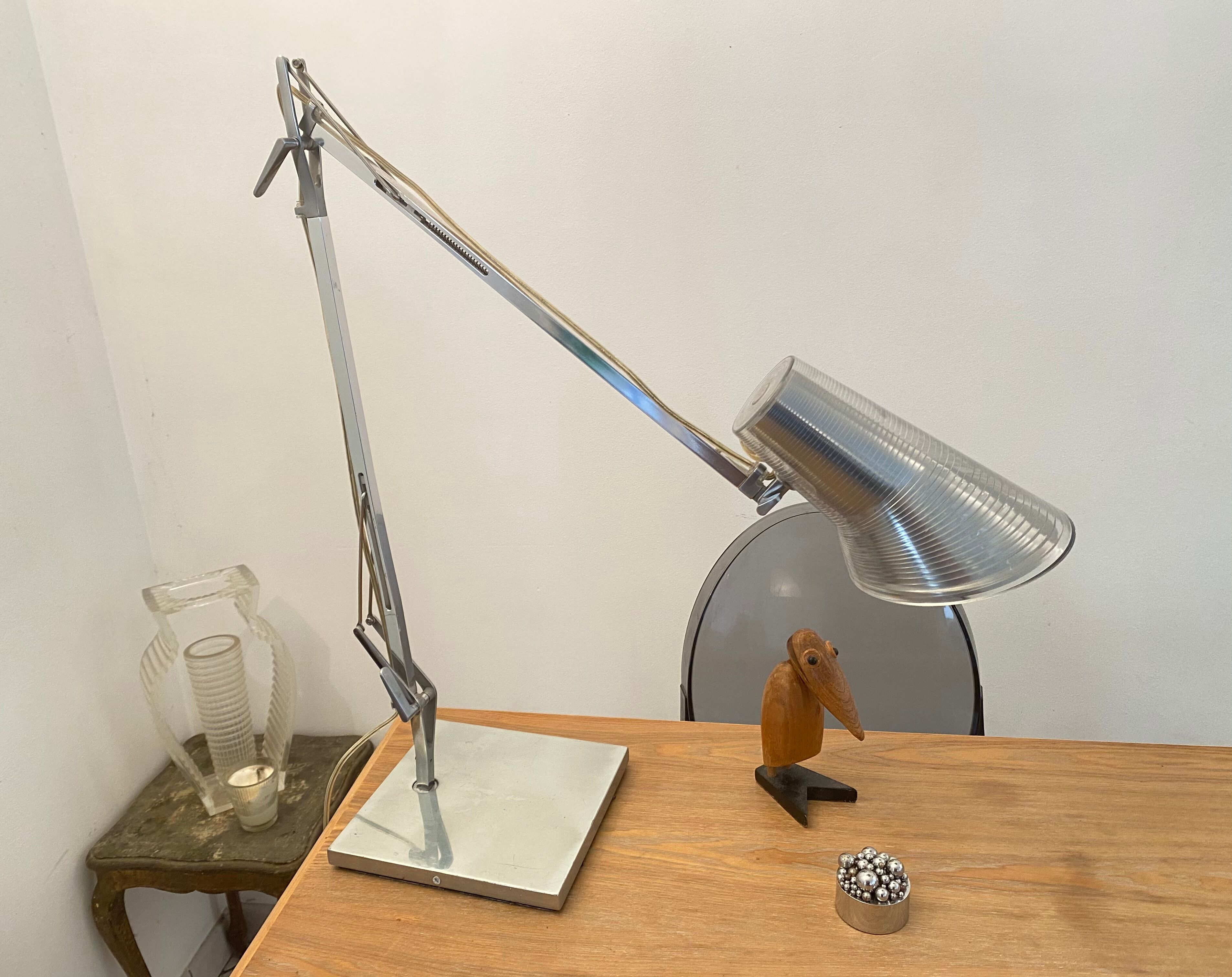 Kelvin T Flos design Antonio Citterio chrome aluminium desk lamp