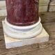Pink marble column on a Carrara white base circa 1880