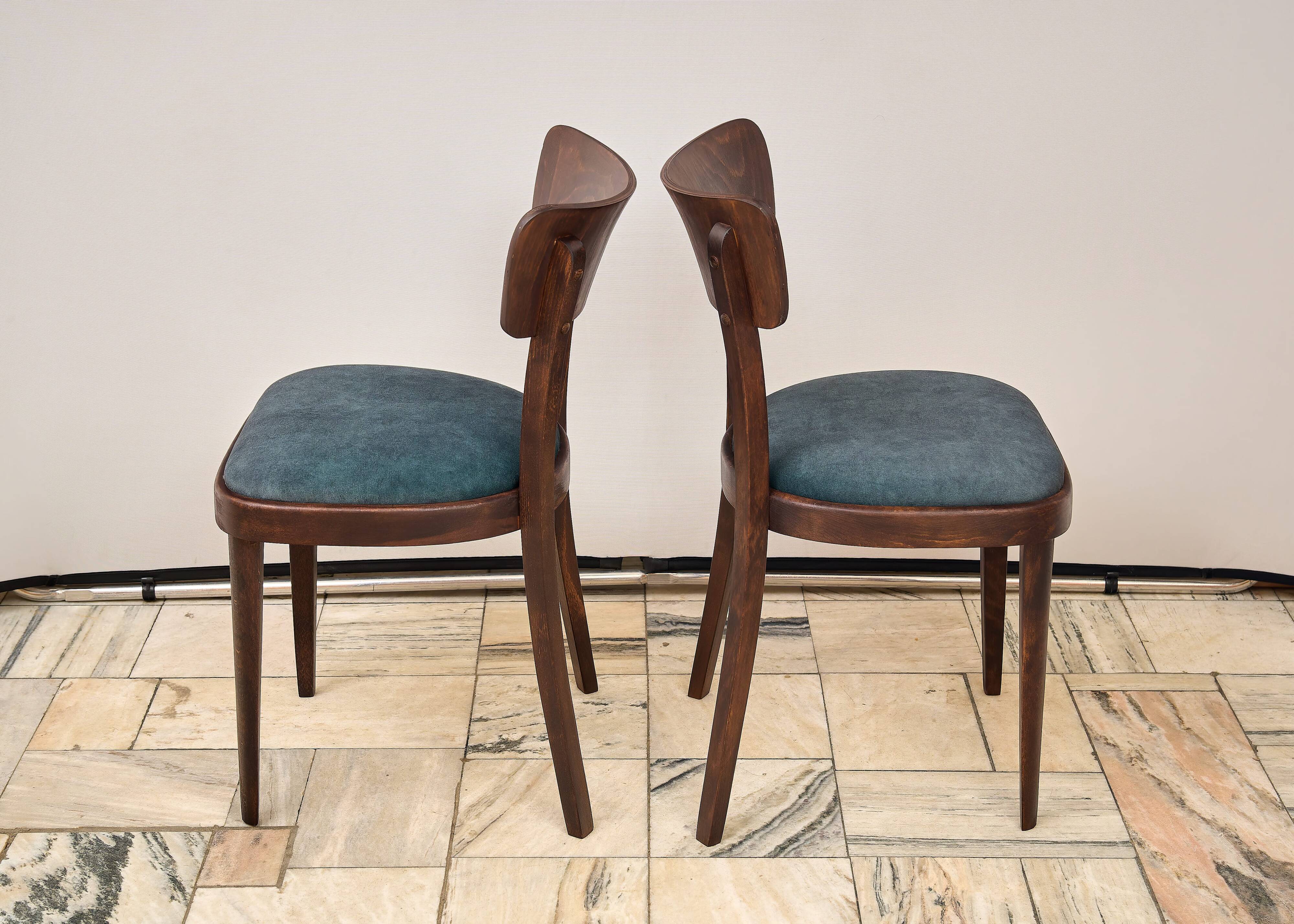 Set of four ton chairs, czechoslovakia, 1960s