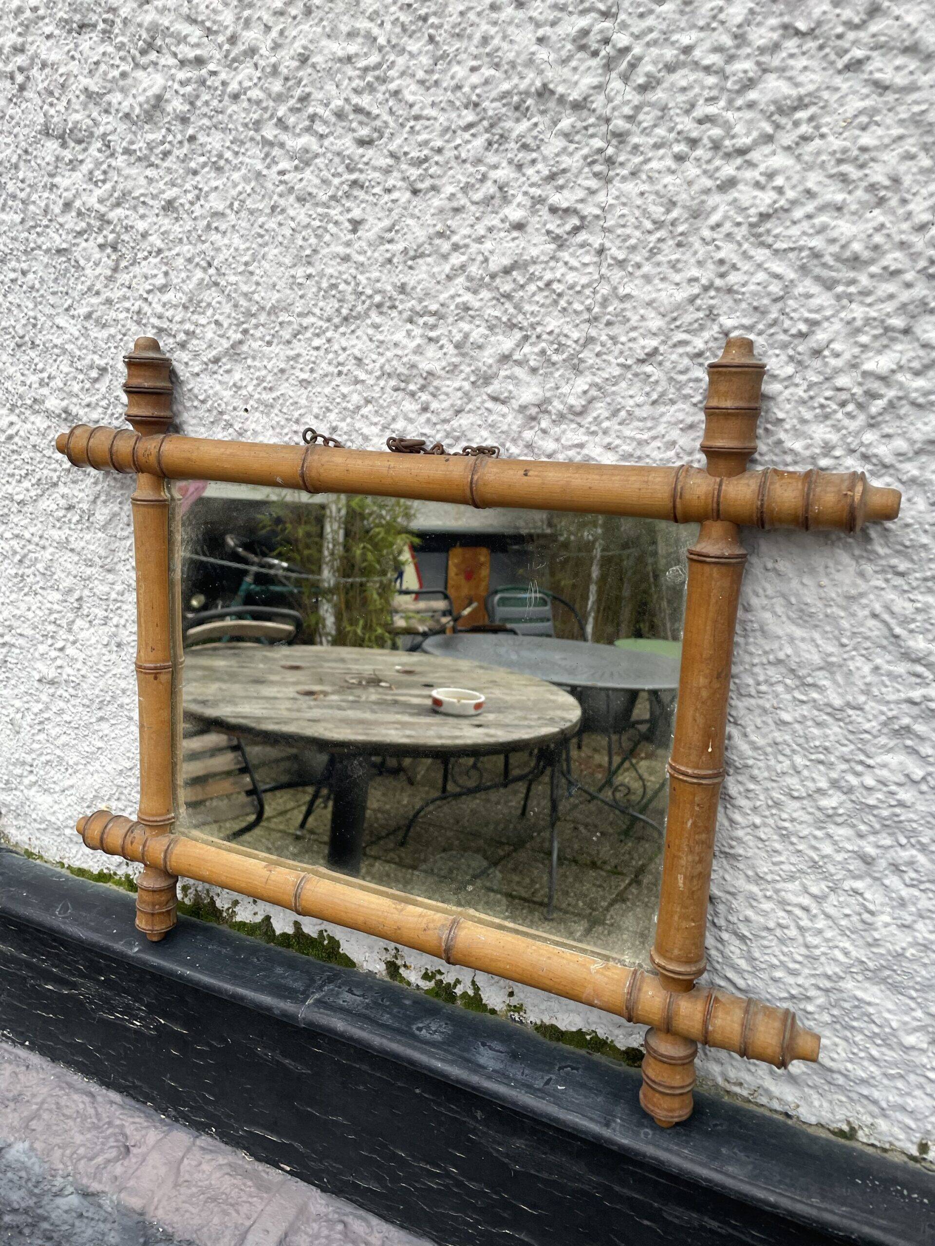 Bamboo mirror 43x53cm