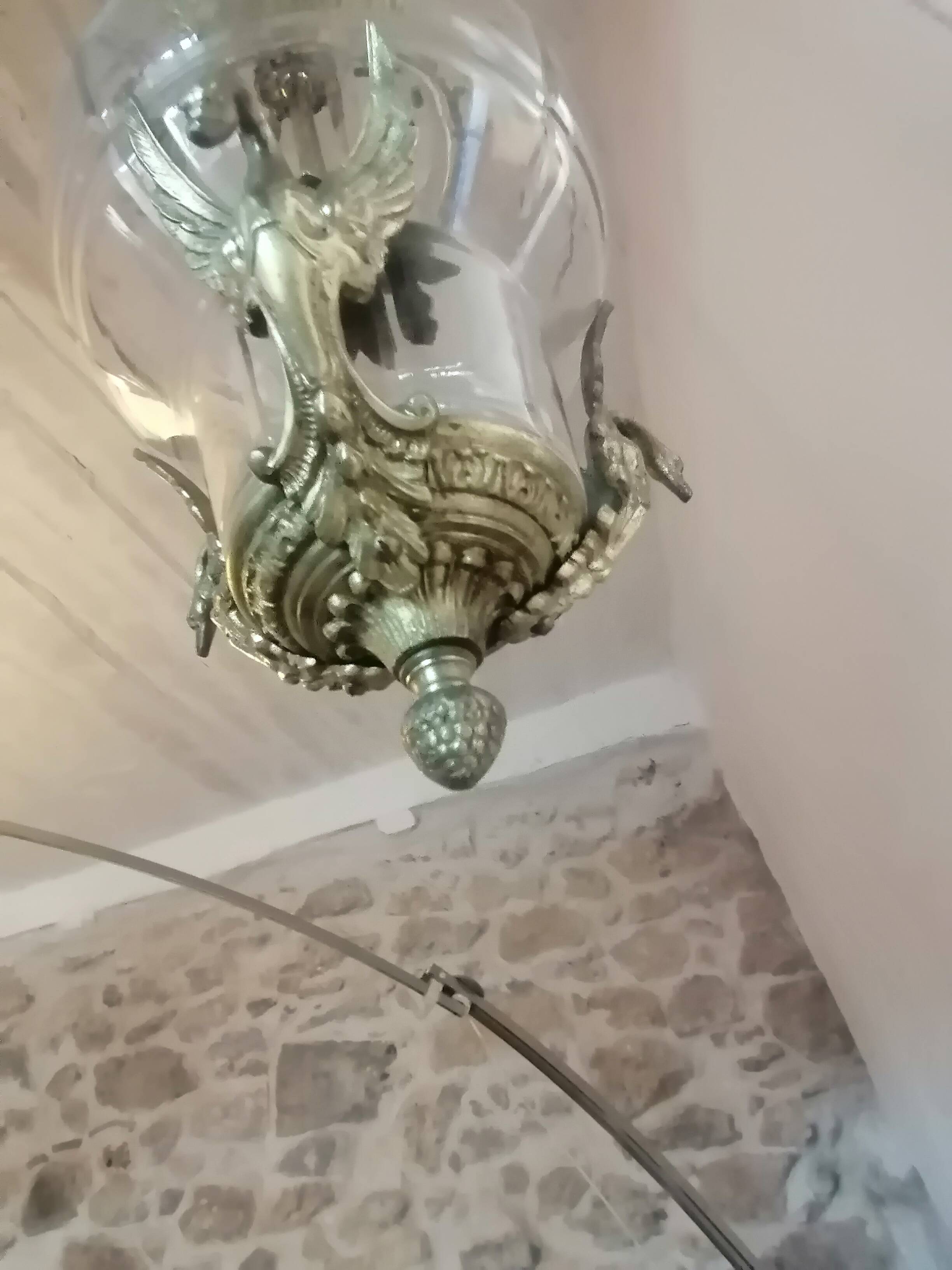 Chandelier, empire style lantern.