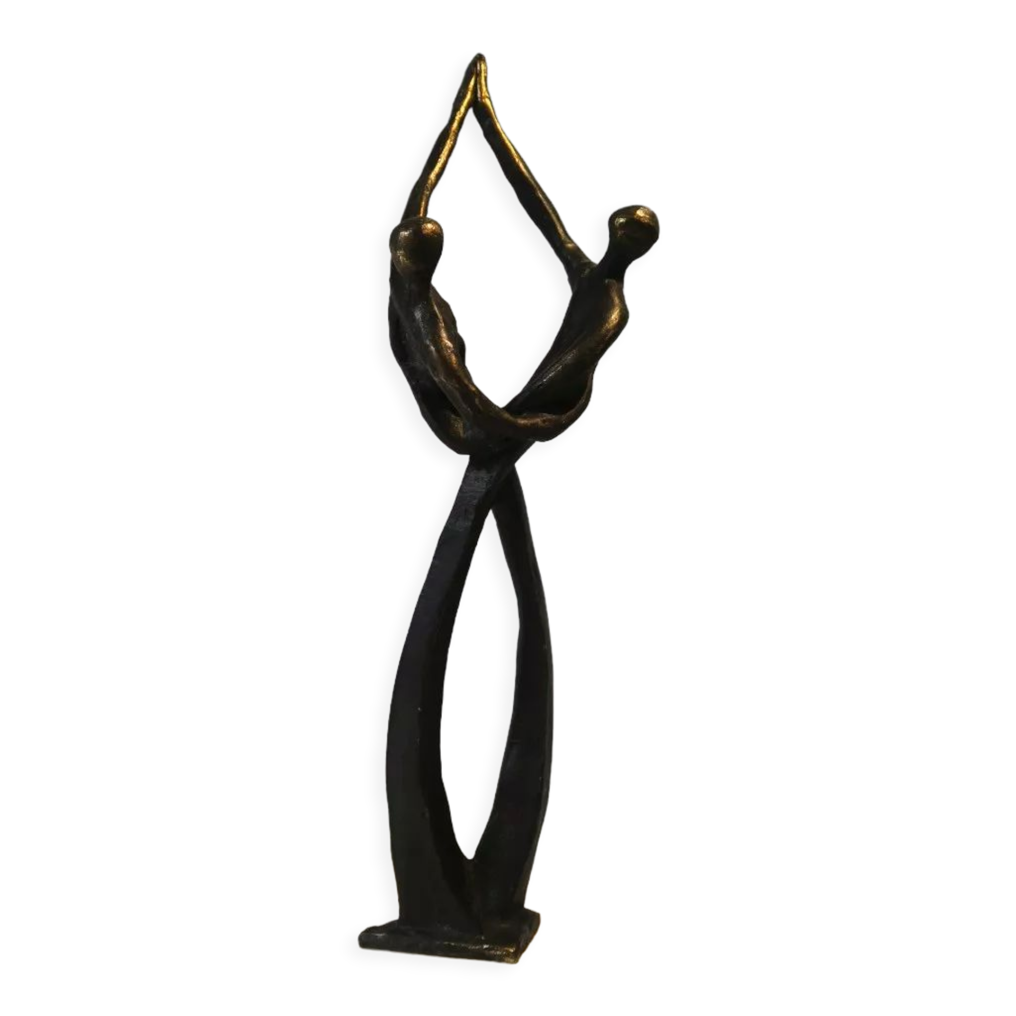 Sculpture bronzé "couple dansant" signé M.N