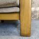 Fauteuil vintage en bois et laine