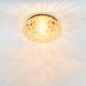 Large Amber Bubble Glass & Brass Ceiling Light By Helena Tynell For Limburg, Germany, 1960s