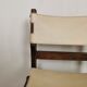 Series of 4 wooden and leather chairs