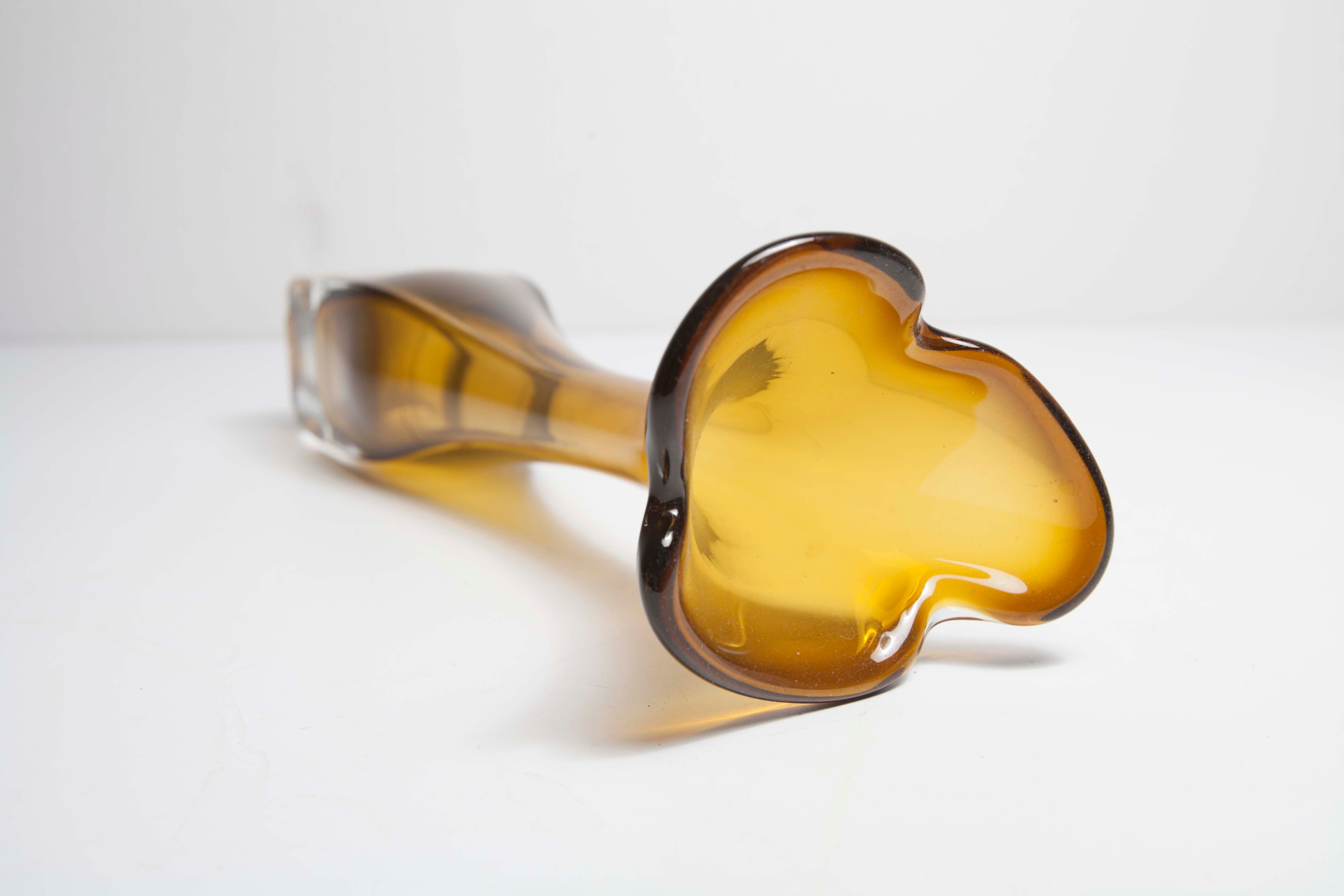 Vase soliflore Murano jaune orange