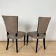 Art Deco Chairs in Black Lacquer & Grey Alcantara, France, 1930s, Set of 6
