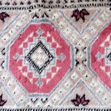 Tapis vintage ouzbek Bukhara fait main en laine et soie – 32 x 97 cm