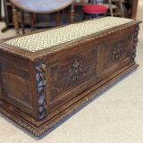 Oak chest bench