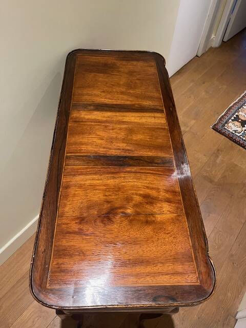 Narrow Louis Philippe walnut desk