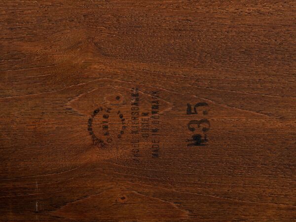 Ensemble danois : miroir, banc, conteneur en palissandre par Aksel Kjersgaard, années 1960.