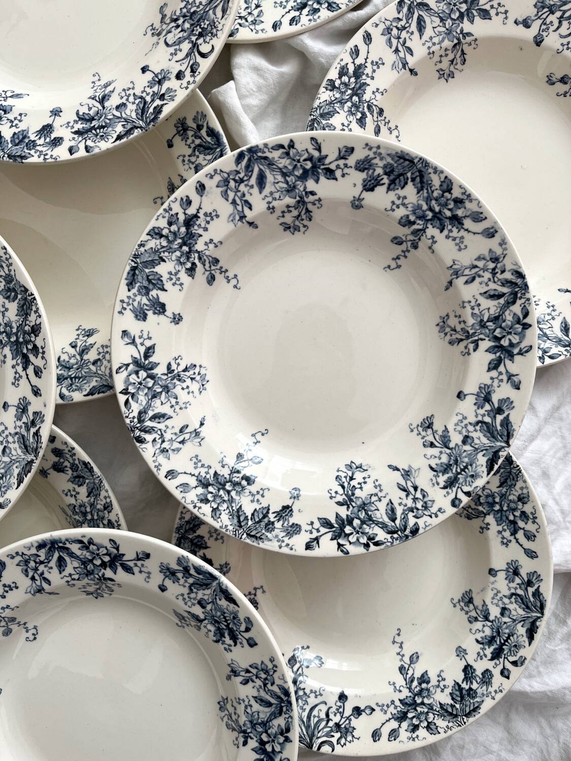 10 "Dodds" ironstone soup plates from Choisy le Roi