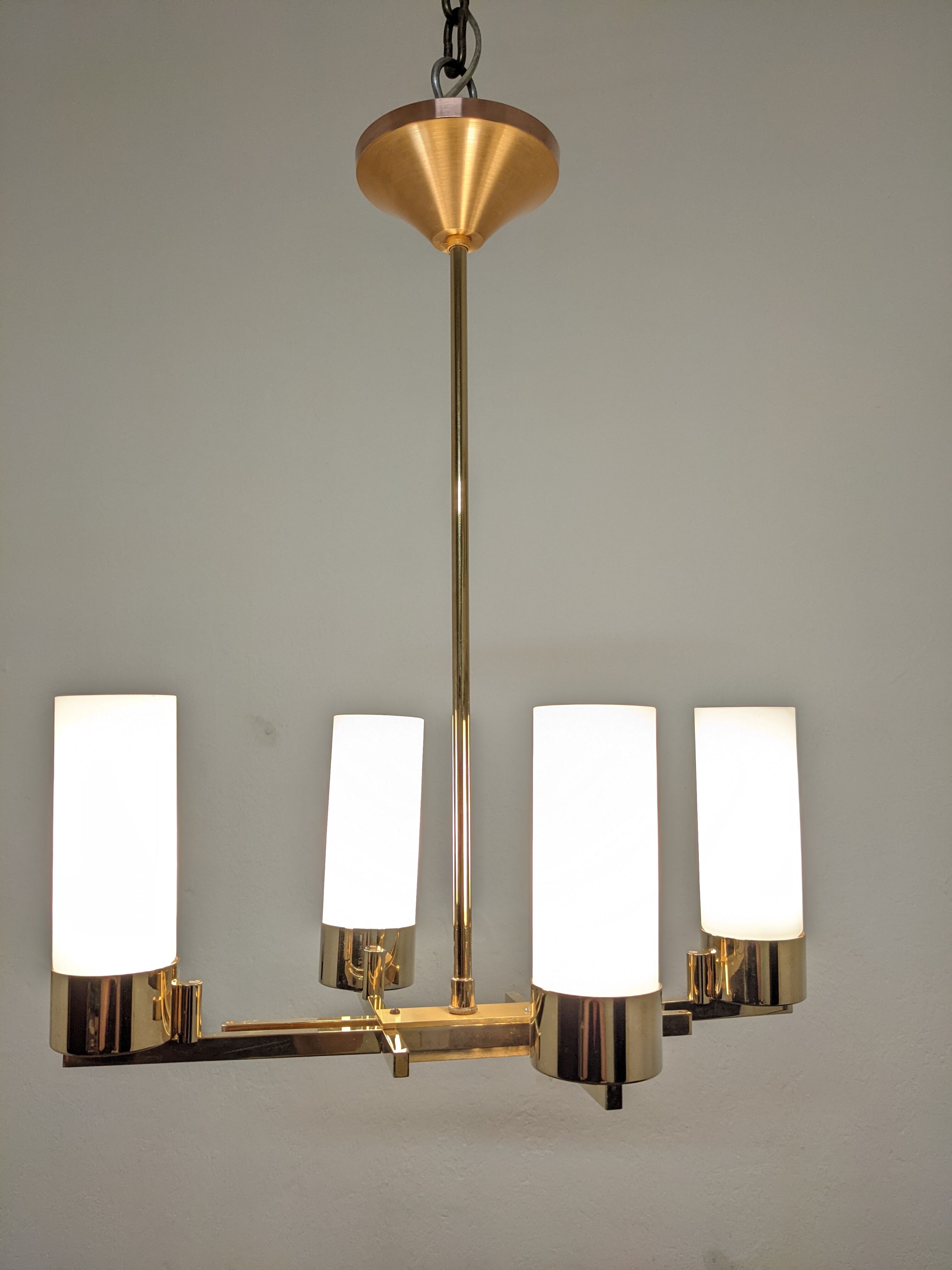 Arlus chandelier with 4 fires from the 50s/60s
