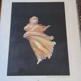 Ensemble de six gravures napolitaines polychromes encadrées