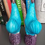 Chinese porcelain roosters bookends