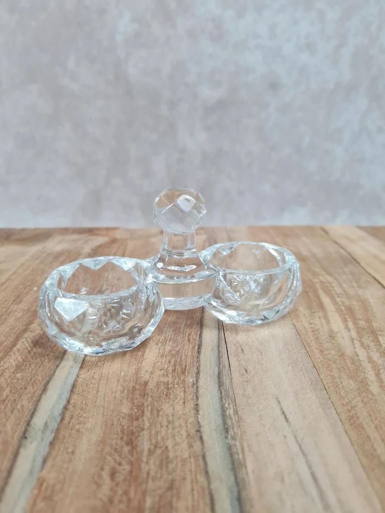 Double crystal saleron signed Baccarat