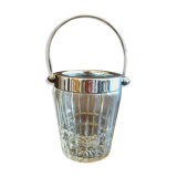 70s crystal and metal ice bucket