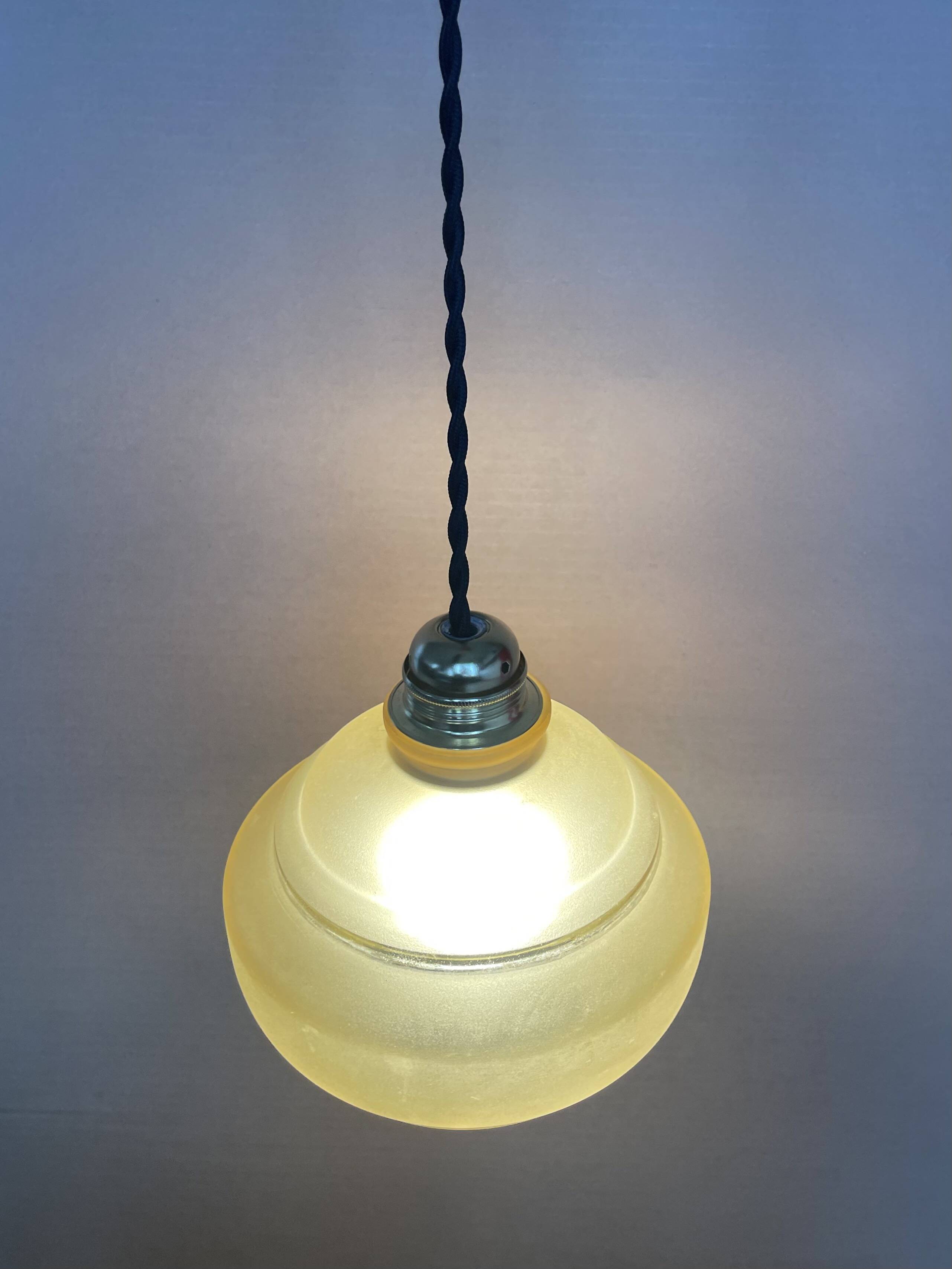 Small vintage glass pendant light