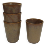 4 stoneware Digoin coffee cups