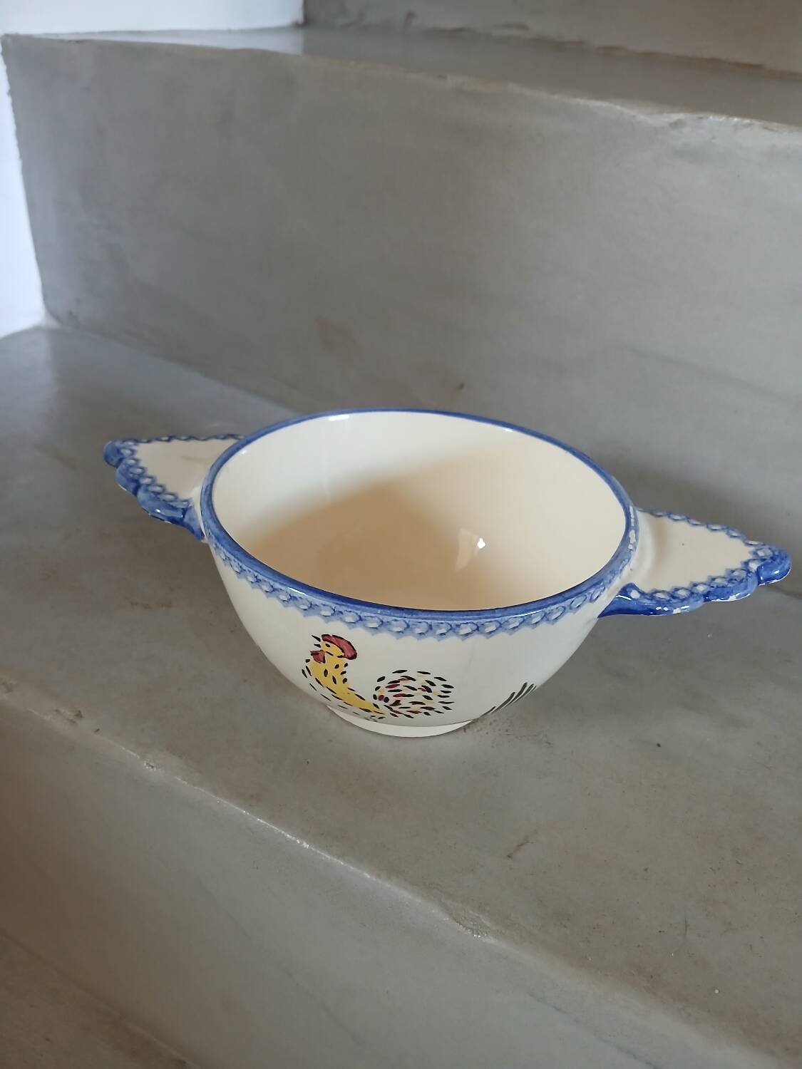 Antique Charolles earthenware bowl