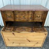 Commode à L’anguille En Noyer, Style Louis XV, Début XIXe