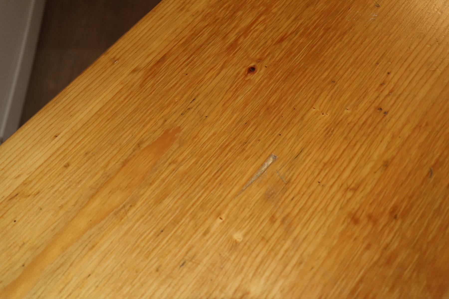 René Martin table in solid pine, modernist, 1960