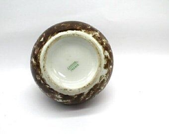 Limoges enameled porcelain ball vase