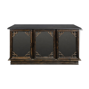 Rochebobois enfilade from the 1980s in a bamboo style.