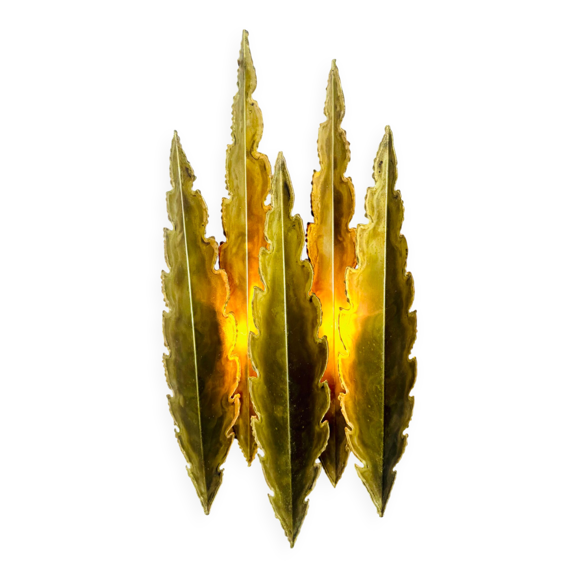 Large Model 5195 Brutalist Wall Light By Svend Aage Holm-Sørensen For Holm-Sørensen & Co, Denmark 1960S