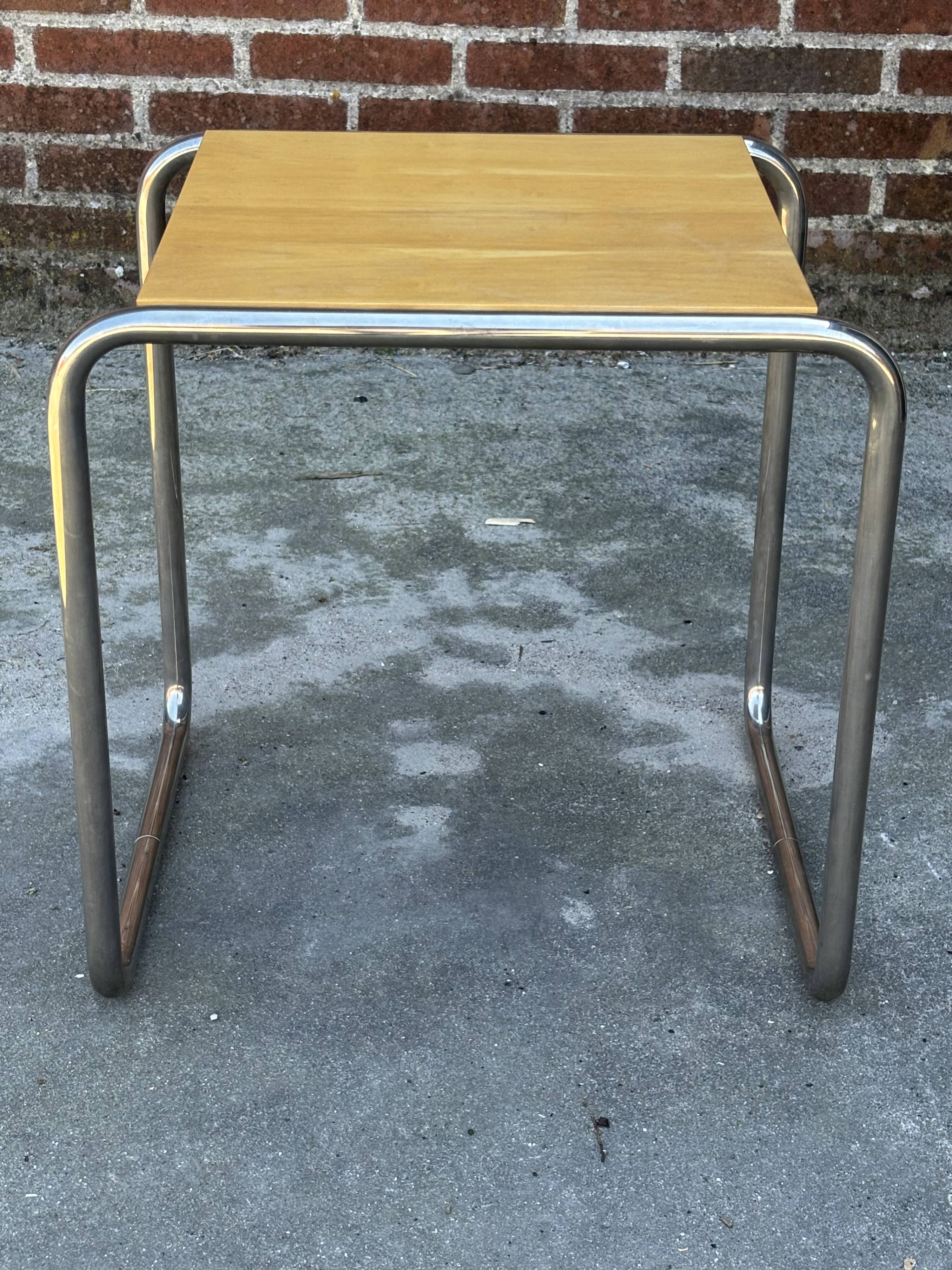 Vintage B9 sidetable / stool by Marcel Breuer, Tecta 1980's Design