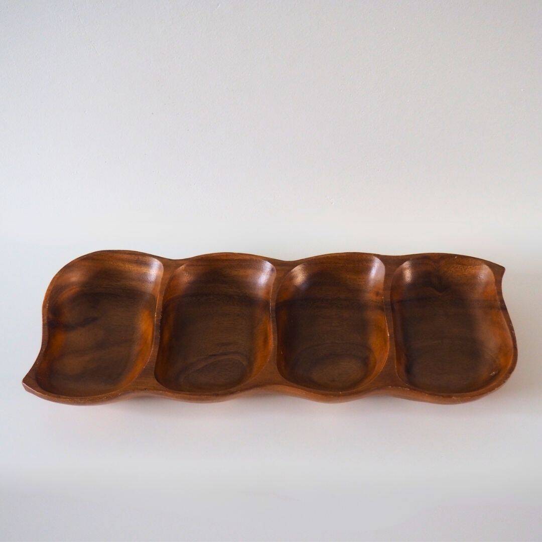 1960S Wooden Serving Dish