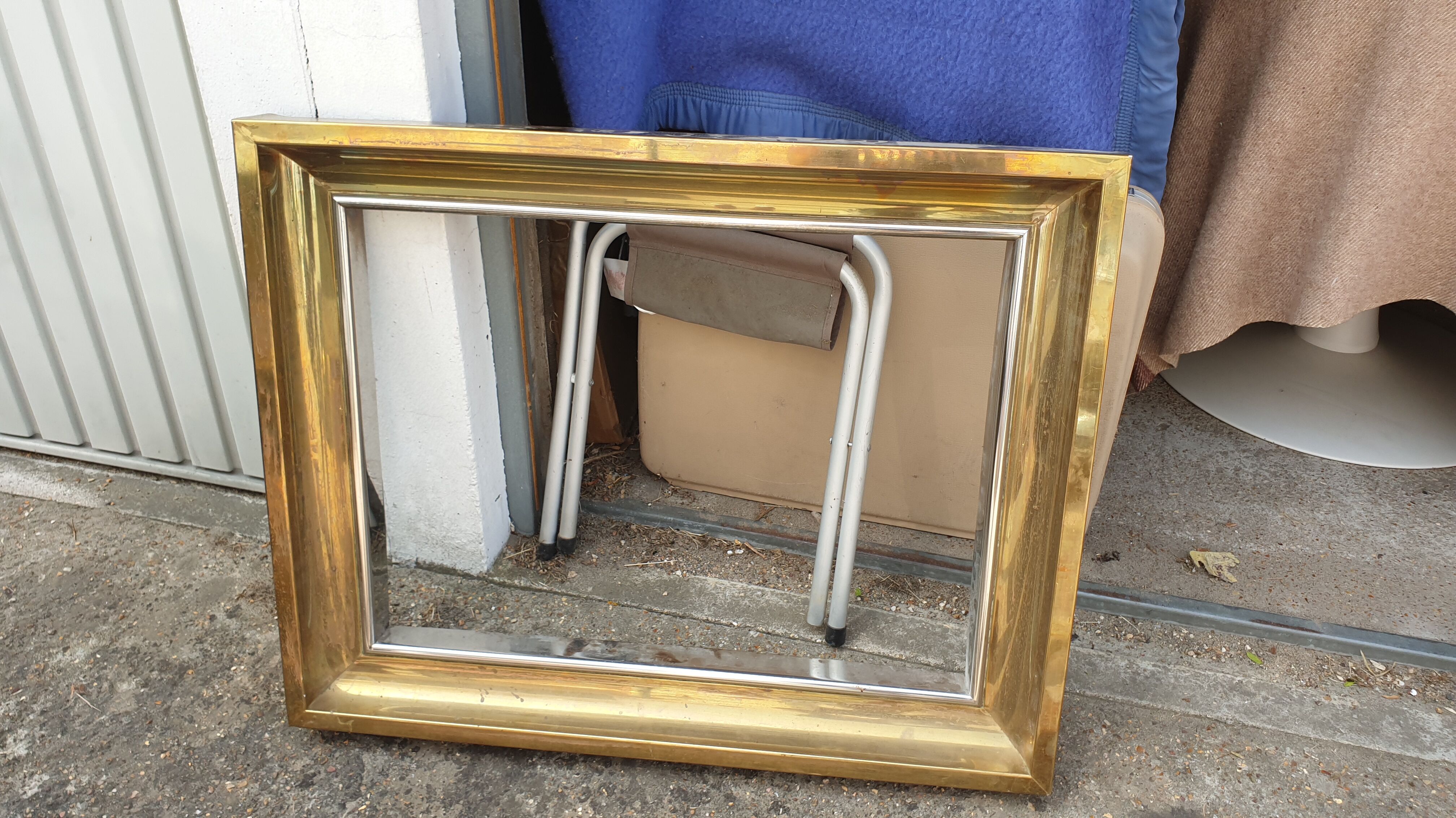 Brass frame fireplace