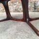 Large vintage Baumann table in rosewood with extensions, antique furniture.