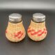 Duo salt & pepper shaker in glass and braided ossier