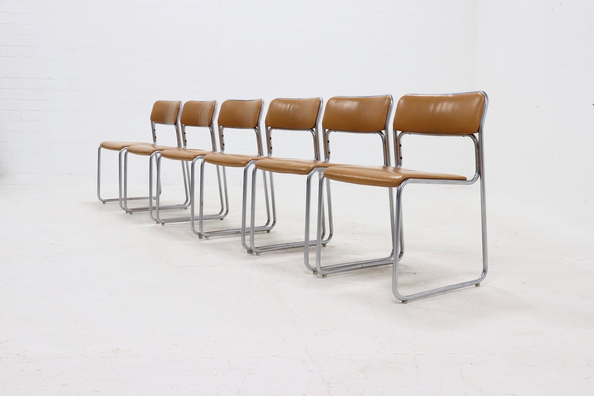 Set of 6 SE09 Dining Chairs by Walter Antonis for 't Spectrum 1970s
