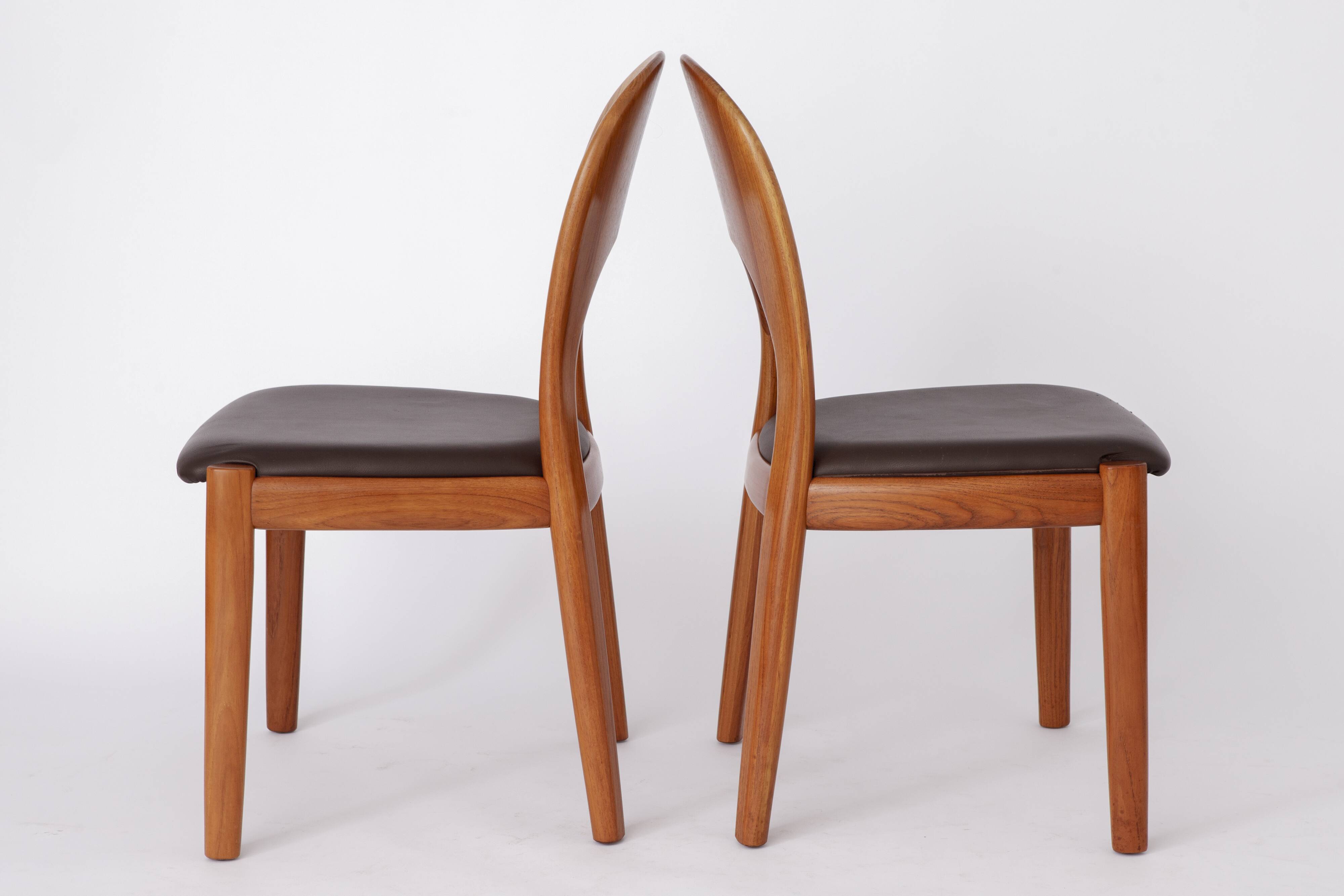 6 Vintage Chairs Niels Koefoed 1970s Teak Danish