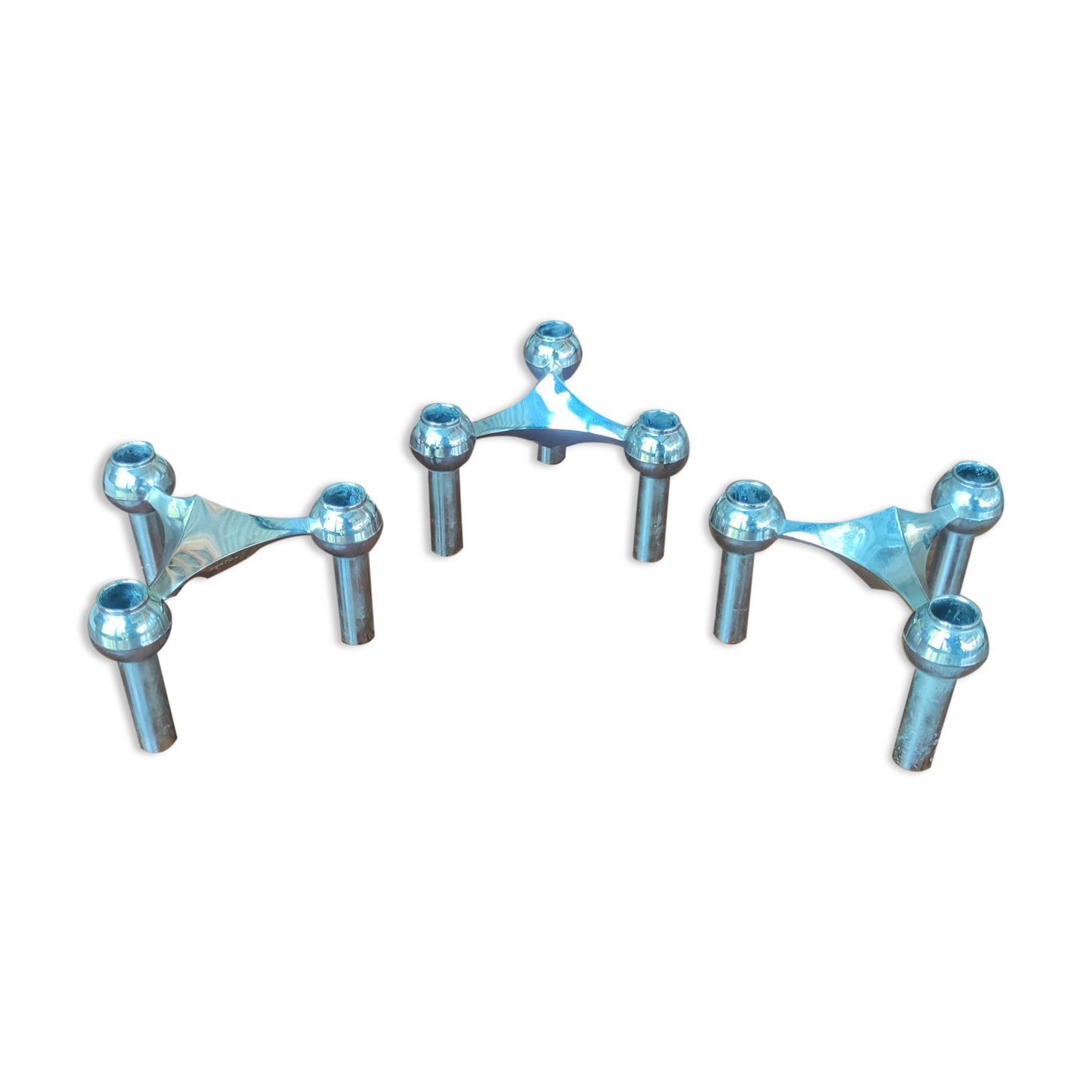 3 Nagel Design Candleholders / box and original candles