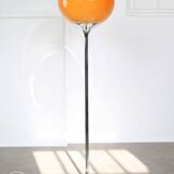 Space Age Orange Flash Floor Lamp from Guzzini, 70s