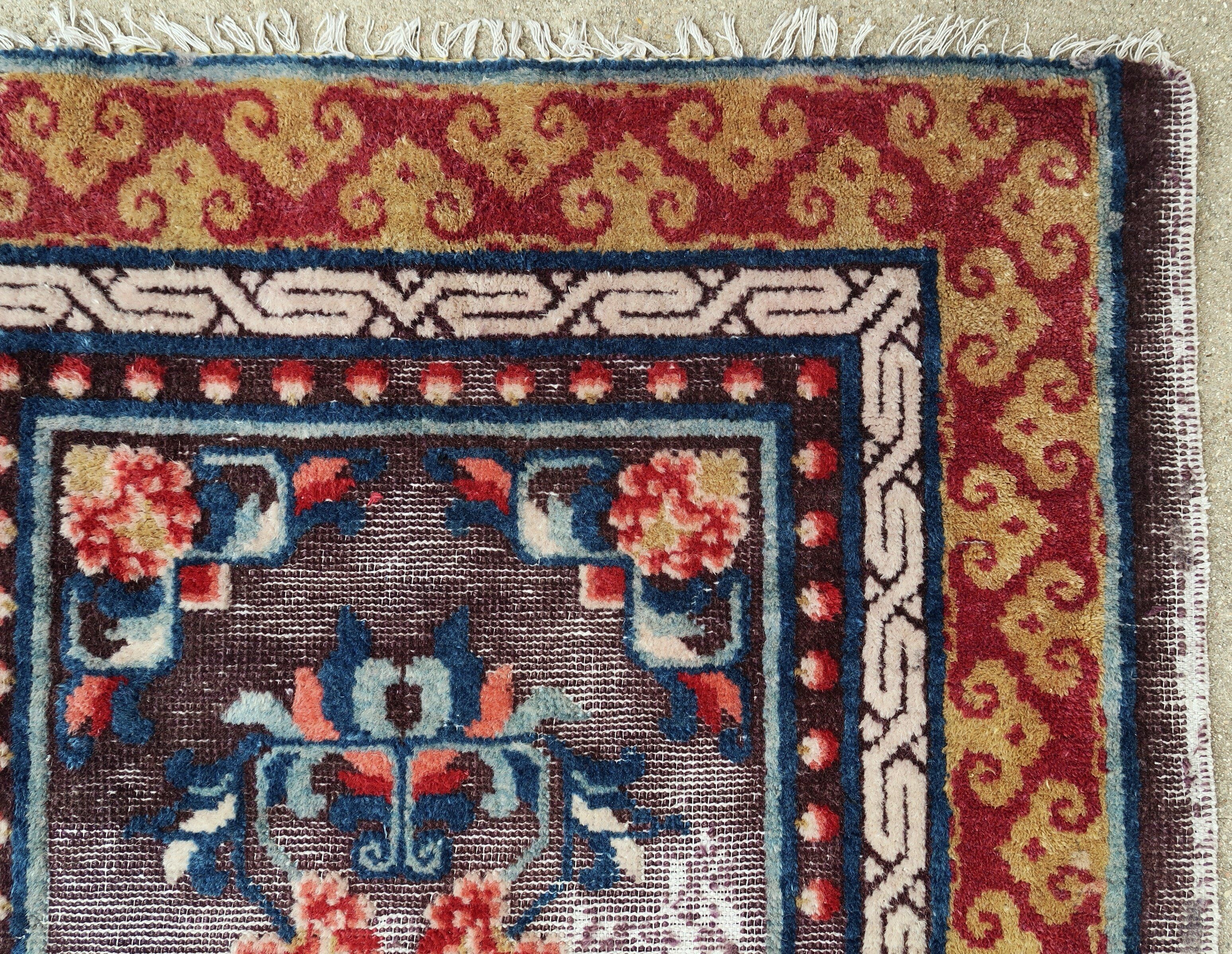 Chinese rug 1850 160 X 80 cm