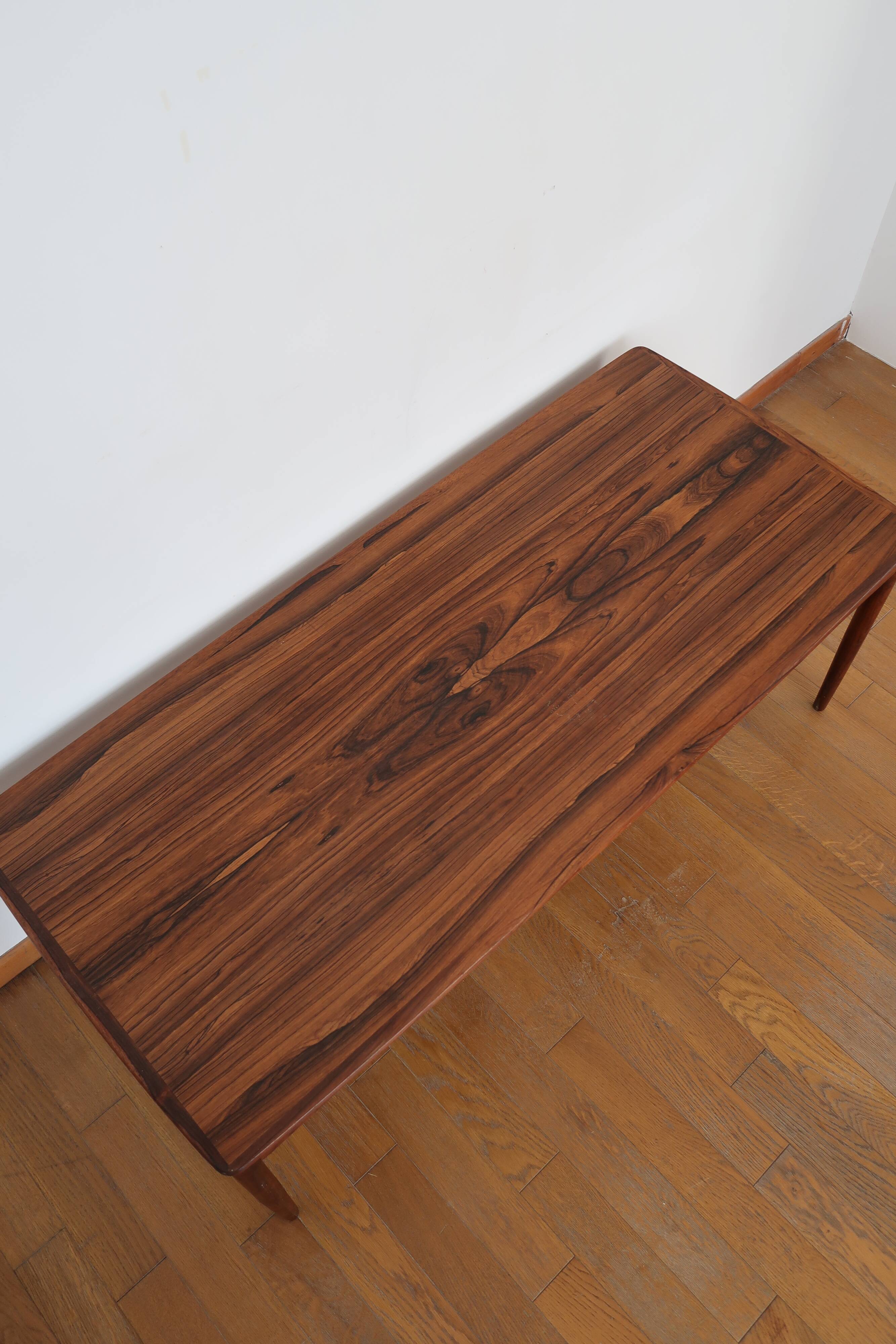 Rosewood coffee table made in Sweden